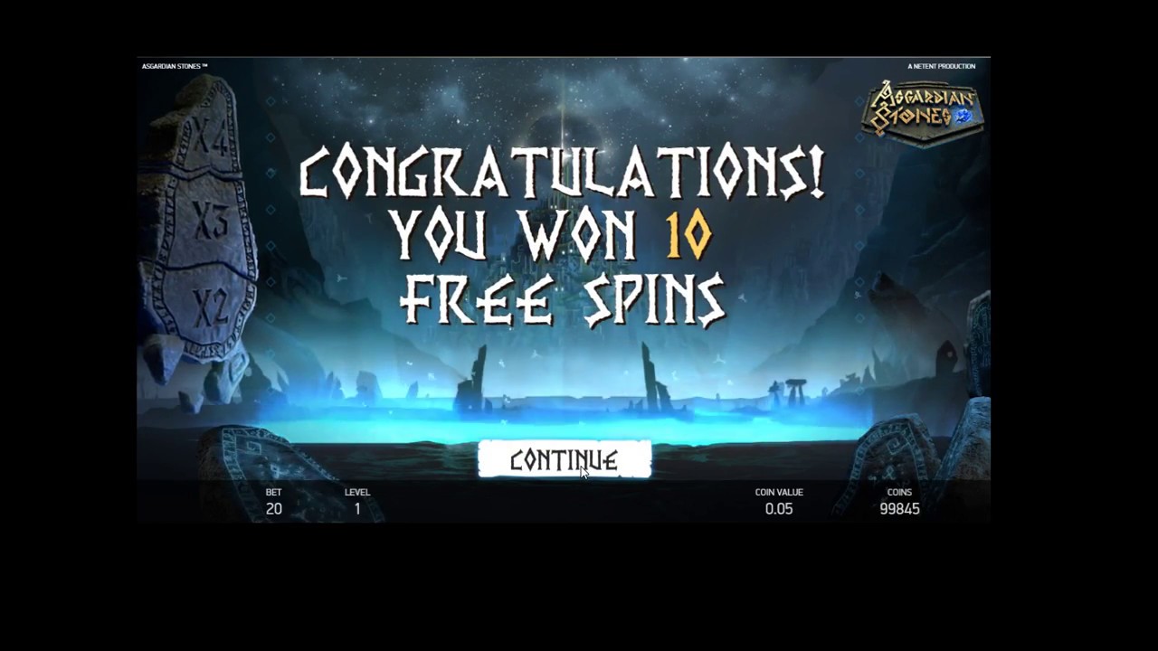 Asgardian Stones (Netent slot) : 10 Free Spins & No way big win !