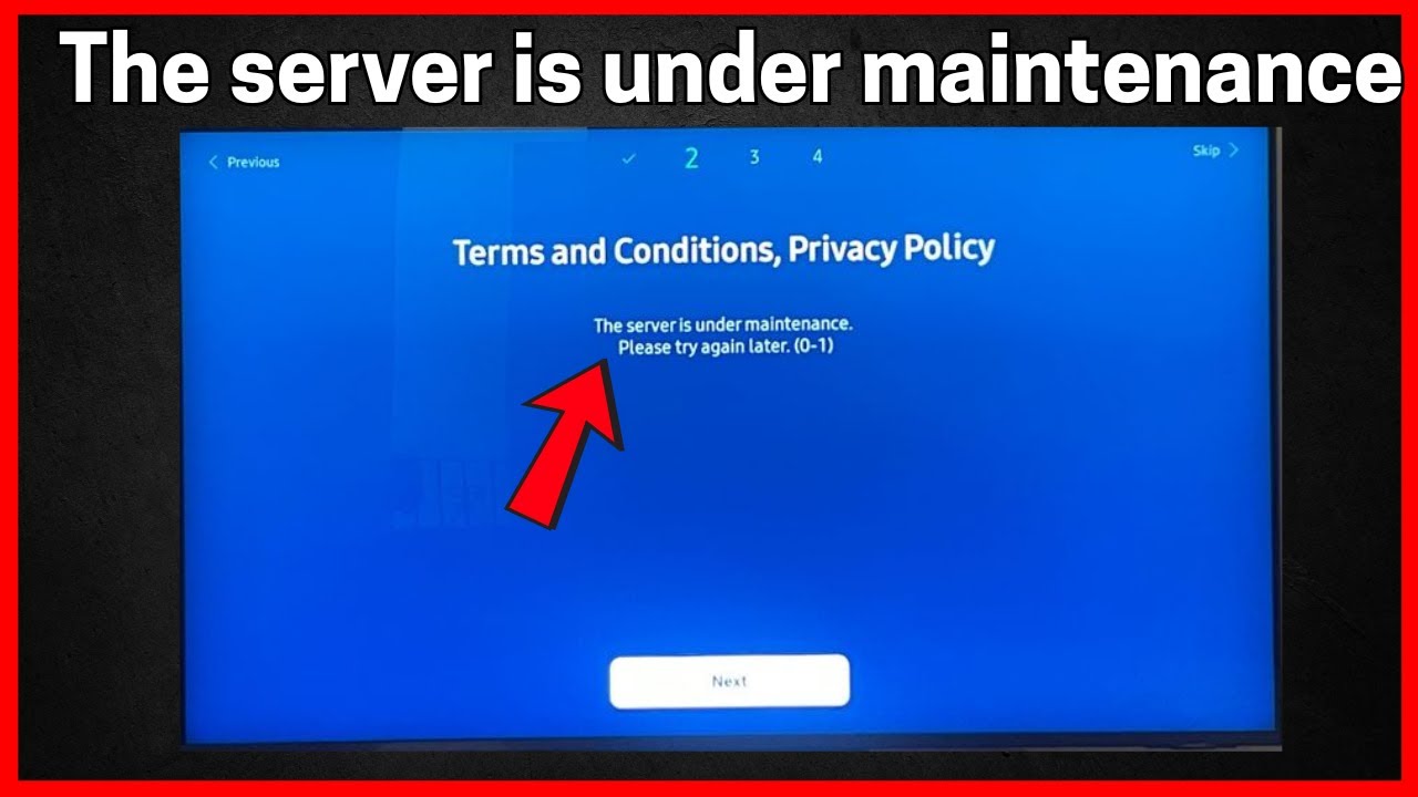 The server is under Maintenace Samsung TV &ndash; Problem Explained