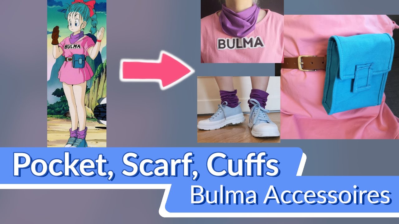 How to make Bulma's scarf, pocket and leg cuff - Diy Cosplay Sewing