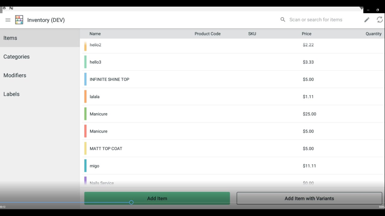 Nail Salon POS HOW TO SETUP INVENTORY