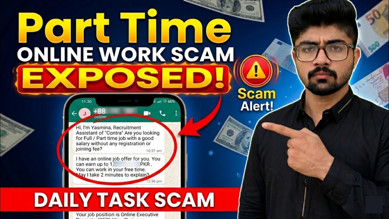 Part Time Online Work Scam Exposed | How to Identify Fake Task-Based Jobs! (Awareness video)