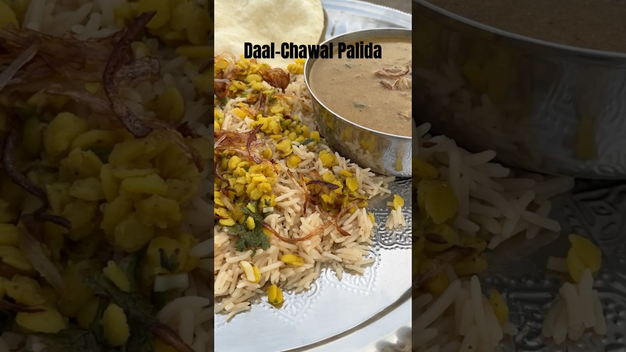 Ahmedabad ki shadi me banne vala Daal-chawal Palida /pithi dish #daal-chawal #palida  #Ahmedabadi