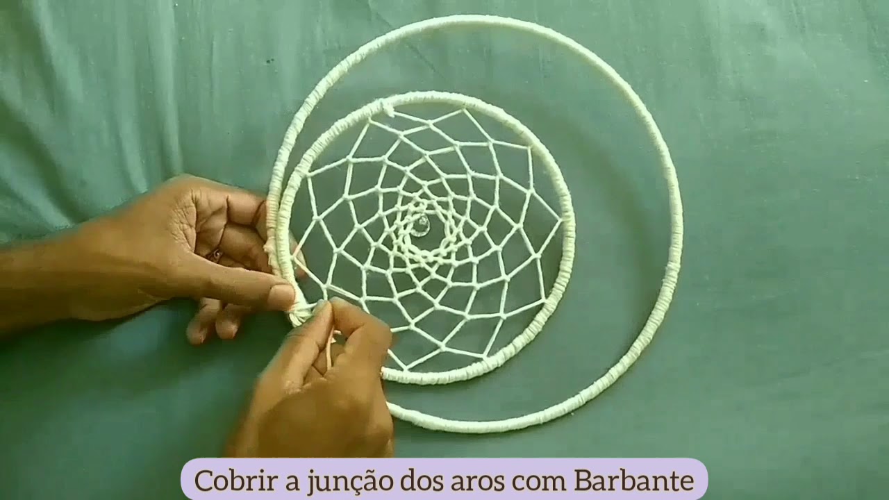 Lua dos Sonhos 3, em Macrame - processo de montagem, algumas explicações. Filtro dos Sonhos - DIY