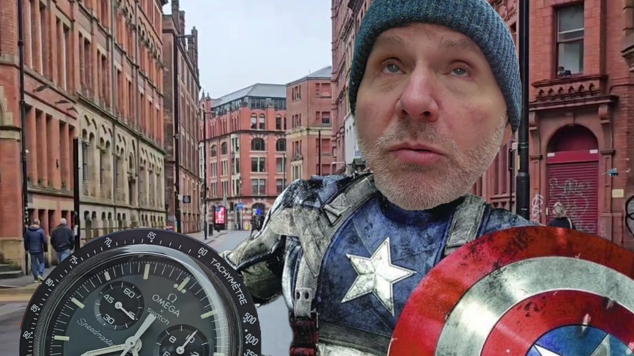 Searching For Captain America in Manchester's Northern Quarter With The Omega Moonswatch!