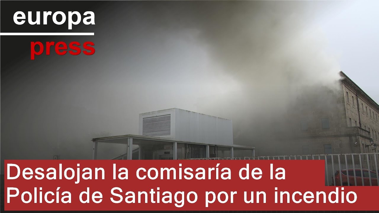 Desalojan la comisaría de la Policía Nacional de Santiago por un incendio