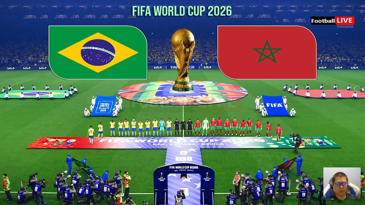 Brazil vs Morocco - FIFA World Cup 2026 Group Stage | Full Match All Goals | Simulation PES