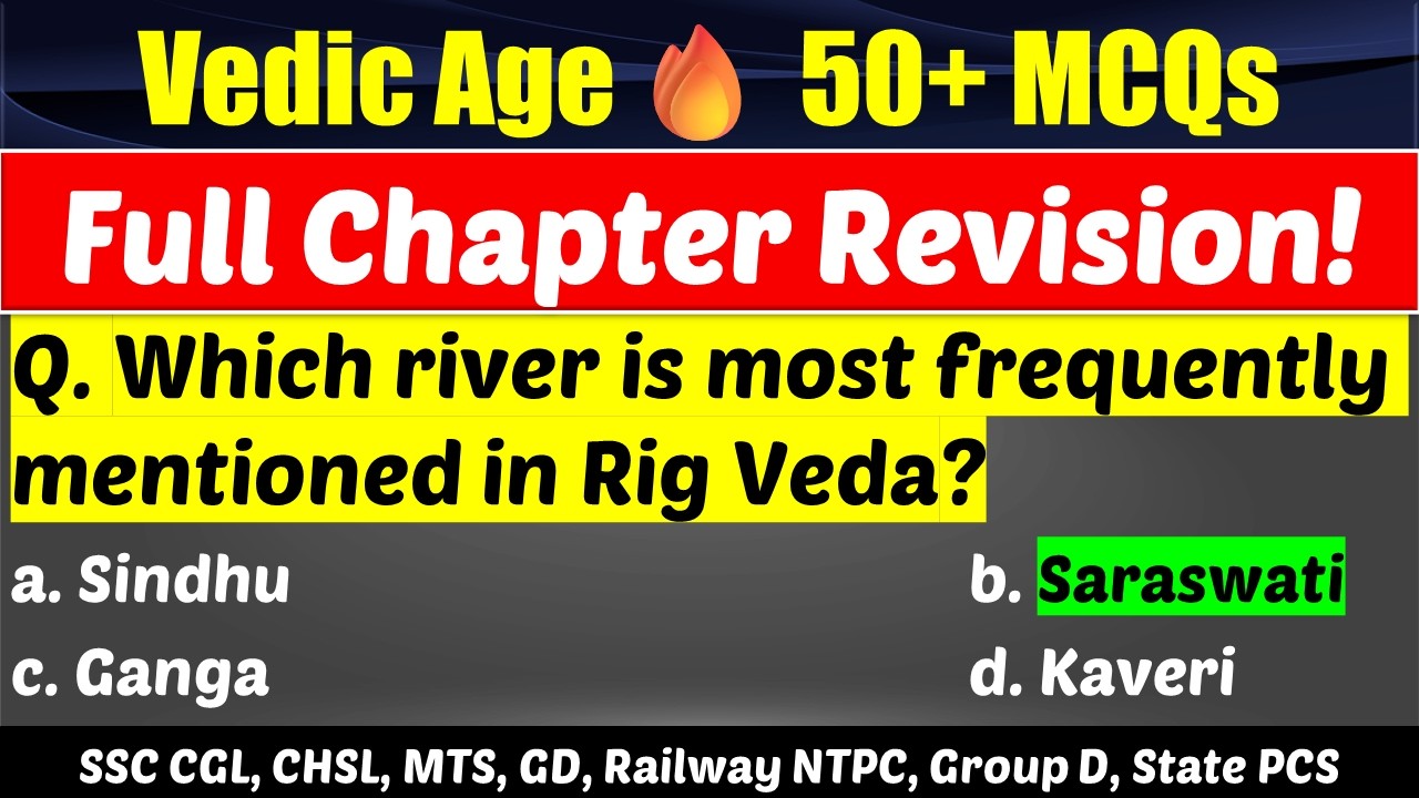 Rigvedic & Later Vedic Age MCQs 🔥 Top 50 History Questions for Exams