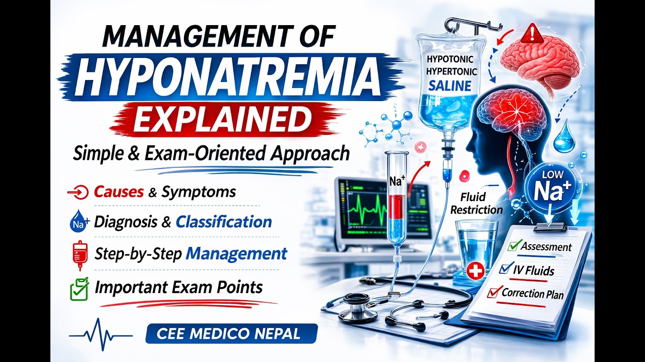 Management of Hyponatremia Explained | Simple Approach for MBBS, CEE & Nursing | CEE Medico Nepal