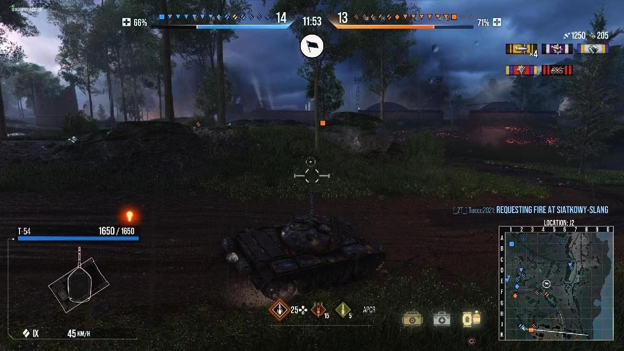 Wot Console, T-54 @ Westfield, 9,7k combined damage
