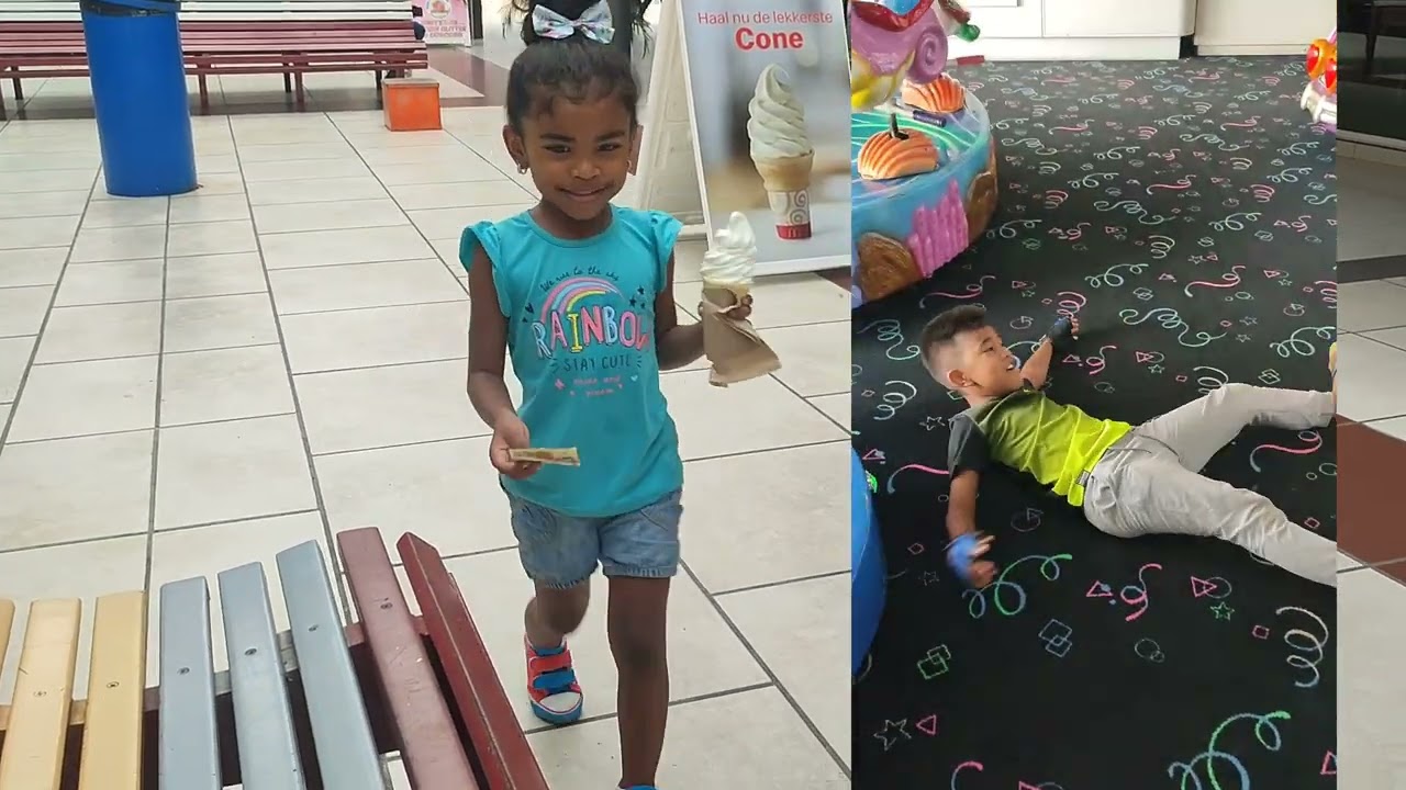 In town/ Paramaribo/ In the Hermitage mall having fun#gaming #shopping