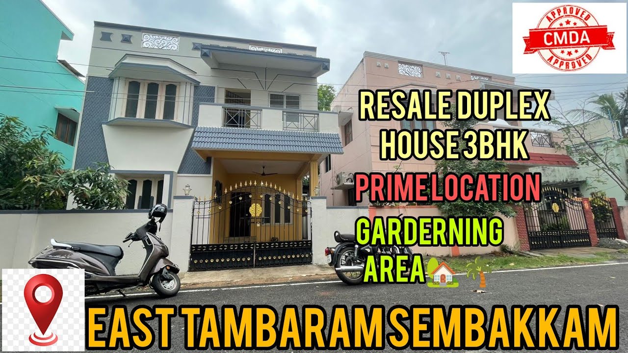 IDNO:27🏡EAST TAMBARAM SEMBAKKAM RESALE DUPLEX HOUSE 3BHKSALE GARDERNING AREA#tambaram#sembakkam#sale