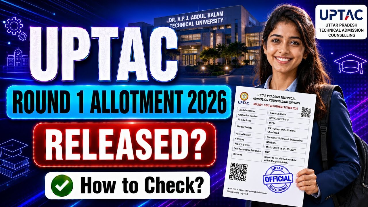 uptac round 1 allotment 2026 | uptac first seat allotment 2026