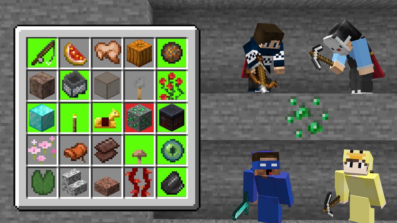 Minecraft Takımlı Eşya Avı ama Tombala Kartıyla