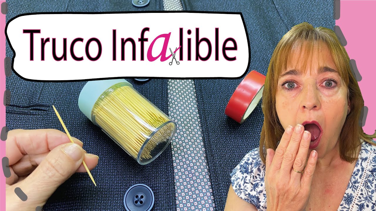 TRUCO INFALIBLE 👌🏻 para coser un botón. Muy fácil. #costura #diy #tips