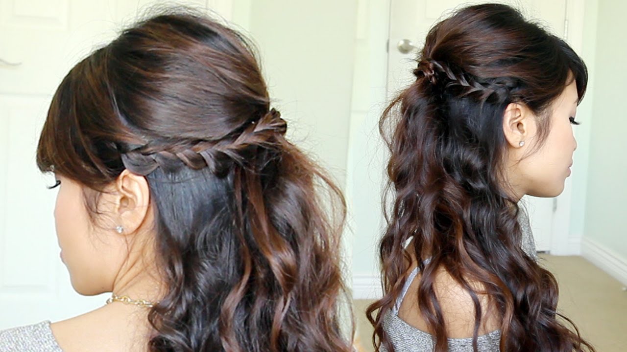 Prom Hairstyle: Braided Half-Updo feat. NuMe Reverse Curling Wand