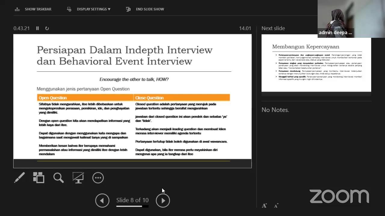 Indepth Interview dan Behavioral Event Interview