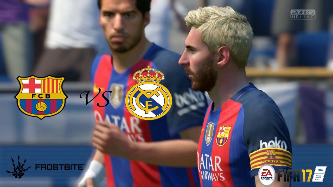 FIFA17 - El Clásico Barcelona vs Real Madrid - La Liga ( Modo Lendário ) Playstation 4