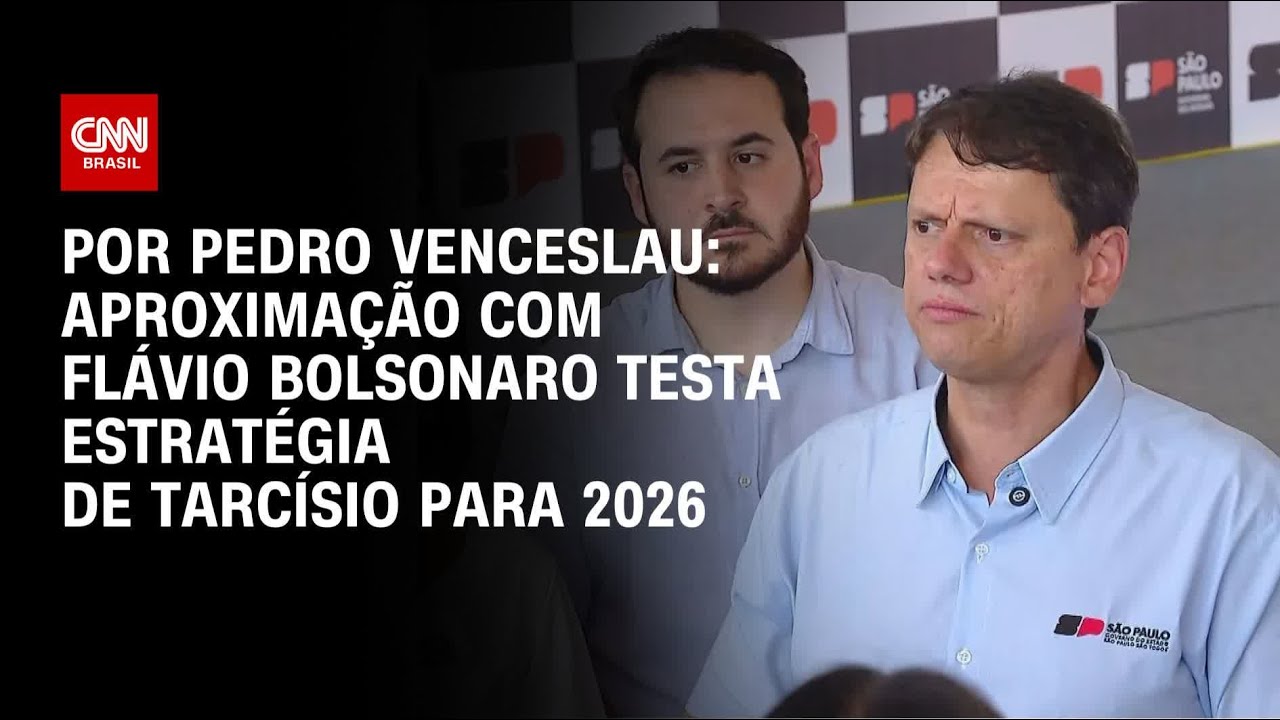 Análise: Aproximação com Flávio Bolsonaro testa estratégia de Tarcísio para 2026 | CNN 360º