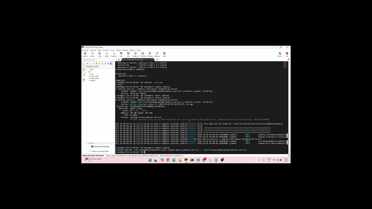 💻 How to Install Jenkins on AWS EC2 Red Hat 10 in 2 Minute!| Step-by-Step Tutorial #shortvideo #2025