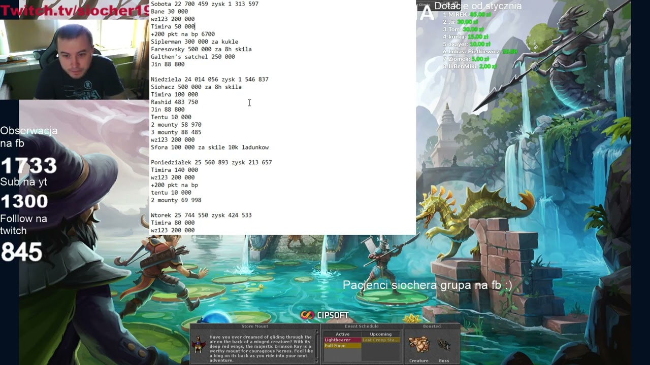 Tibia podsumowanie tygodnia spłata długo 40 kk part 2