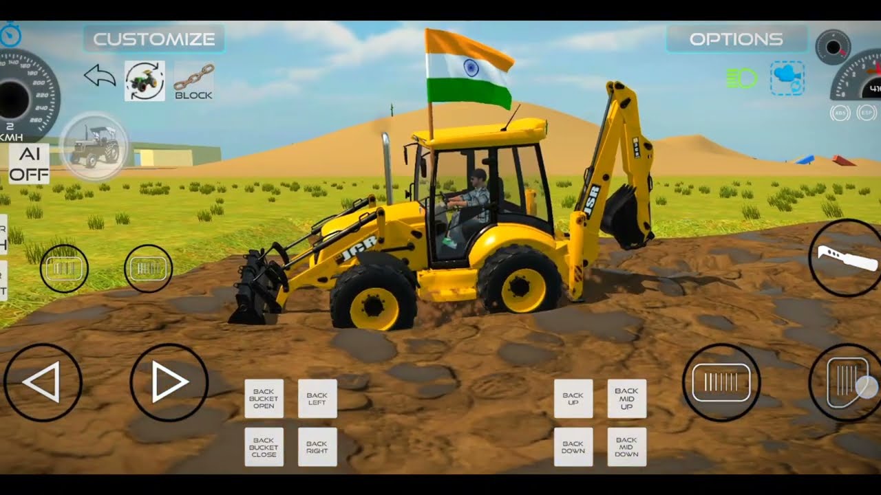 Indian truck and unloading stone from india gamer in loding tractor washing Mahindra Thar wala 🎮