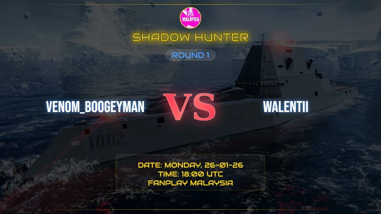 SHADOW HUNTE –R1 | Venom_Boogeyman vs Walentii ⚔️🗓️ 26 de enero de 2026⏰ 18:00 UTC🌍 Fanplay Malaysia
