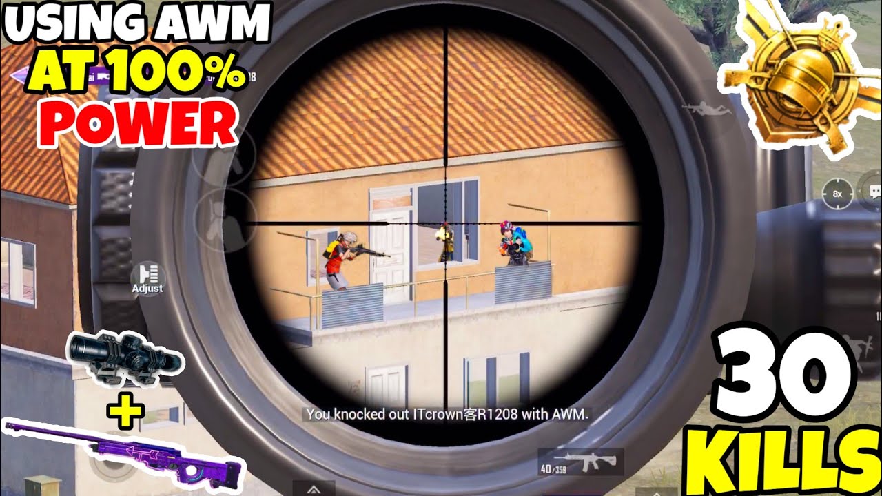 This is What Happens When You Use The TRUE Power of AWM in PUBG Mobile • (30 KILLS) • PUBGM (HINDI)
