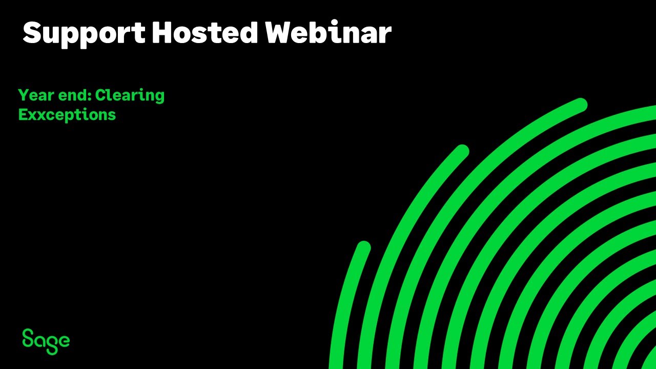 Sage Pastel Payroll support hosted webinar: Clearing exceptions