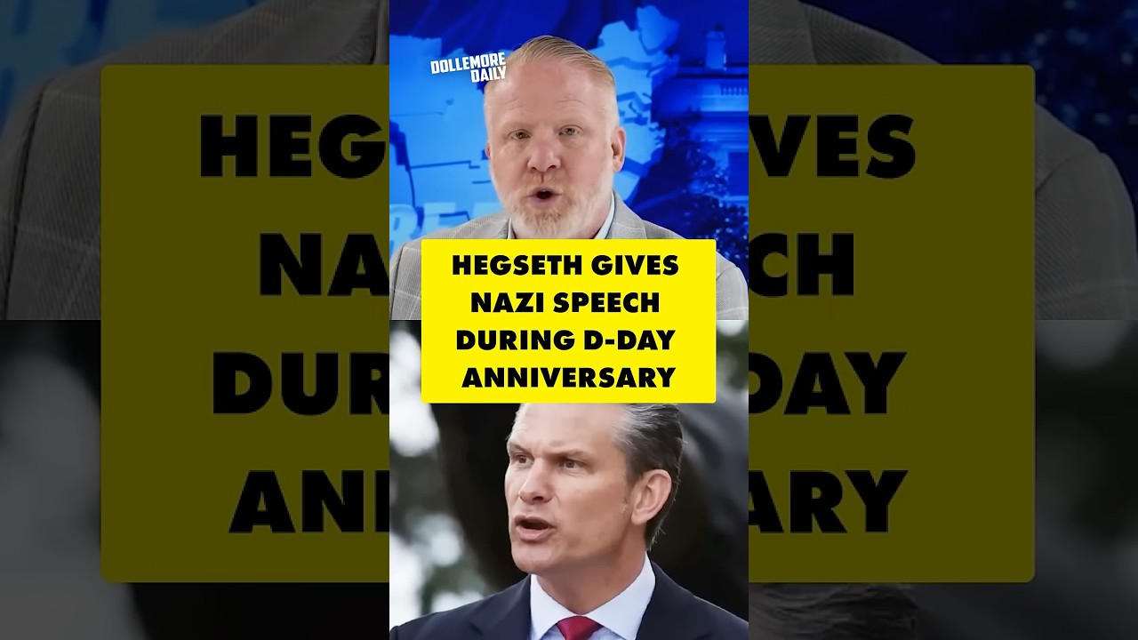 Pete Hegseth Goes Full Nazi with D-Day Speech #petehegseth #dday #dollemoredaily