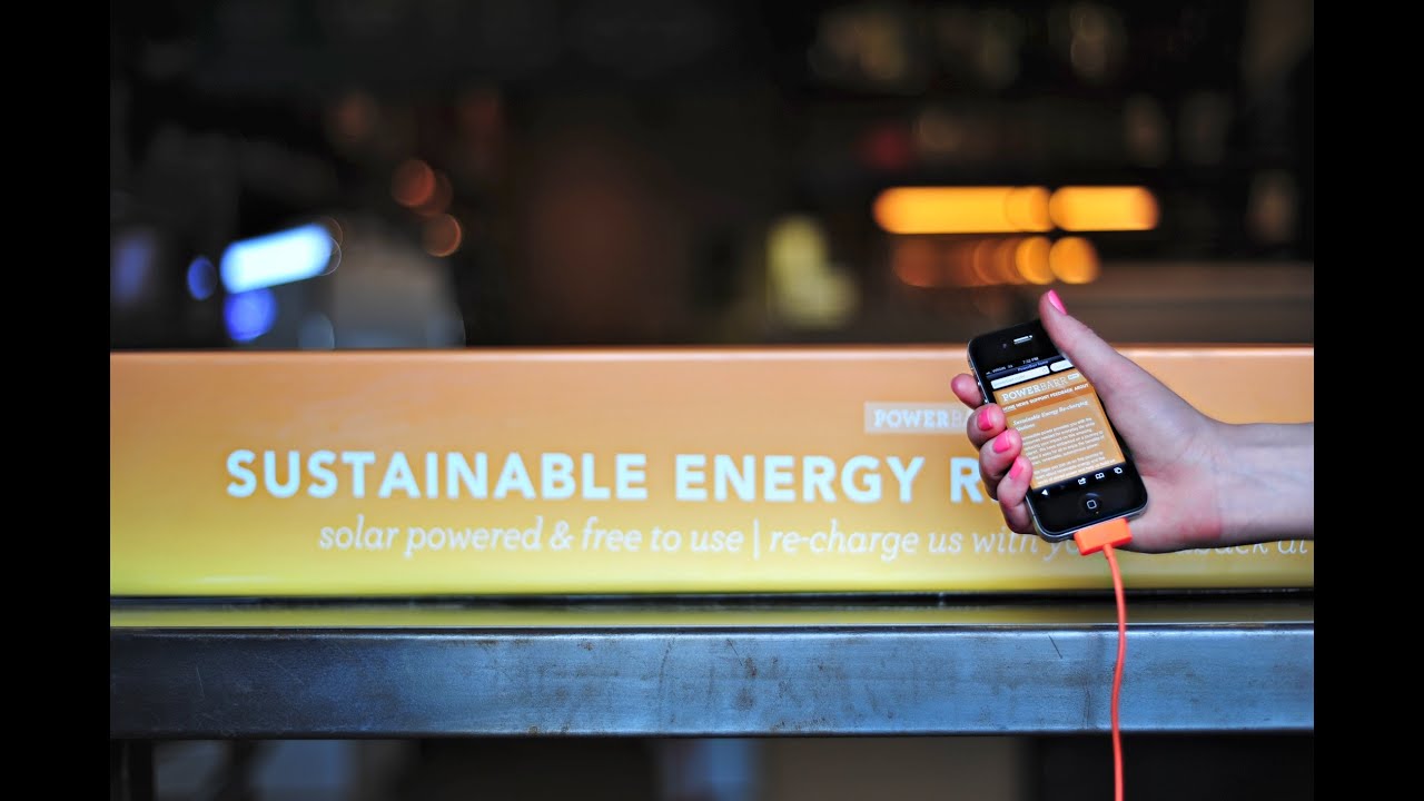 PowerBarr Solar Re-Charging Phones and Tablets