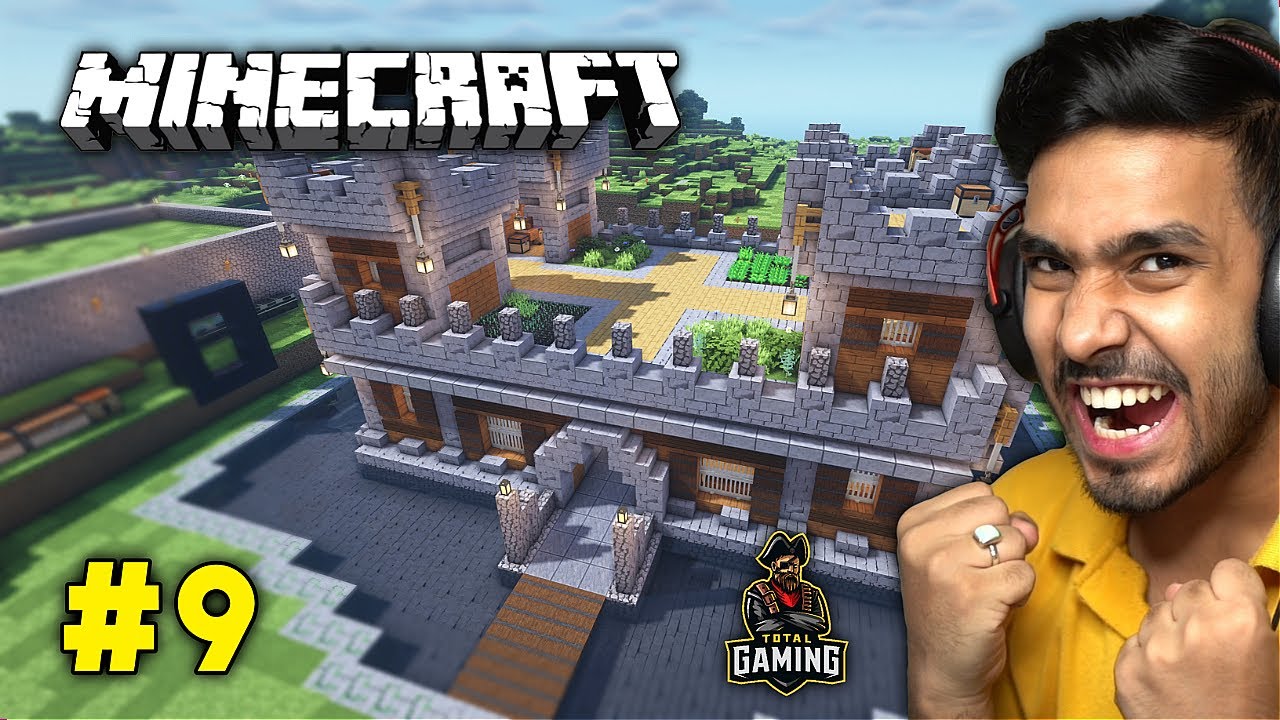 AJJUBHAI AND UJJWAL (TECHNO GAMERZ) NEW CASTLE IN HEROBRINE SMP | MINECRAFT GAMEPLAY #9