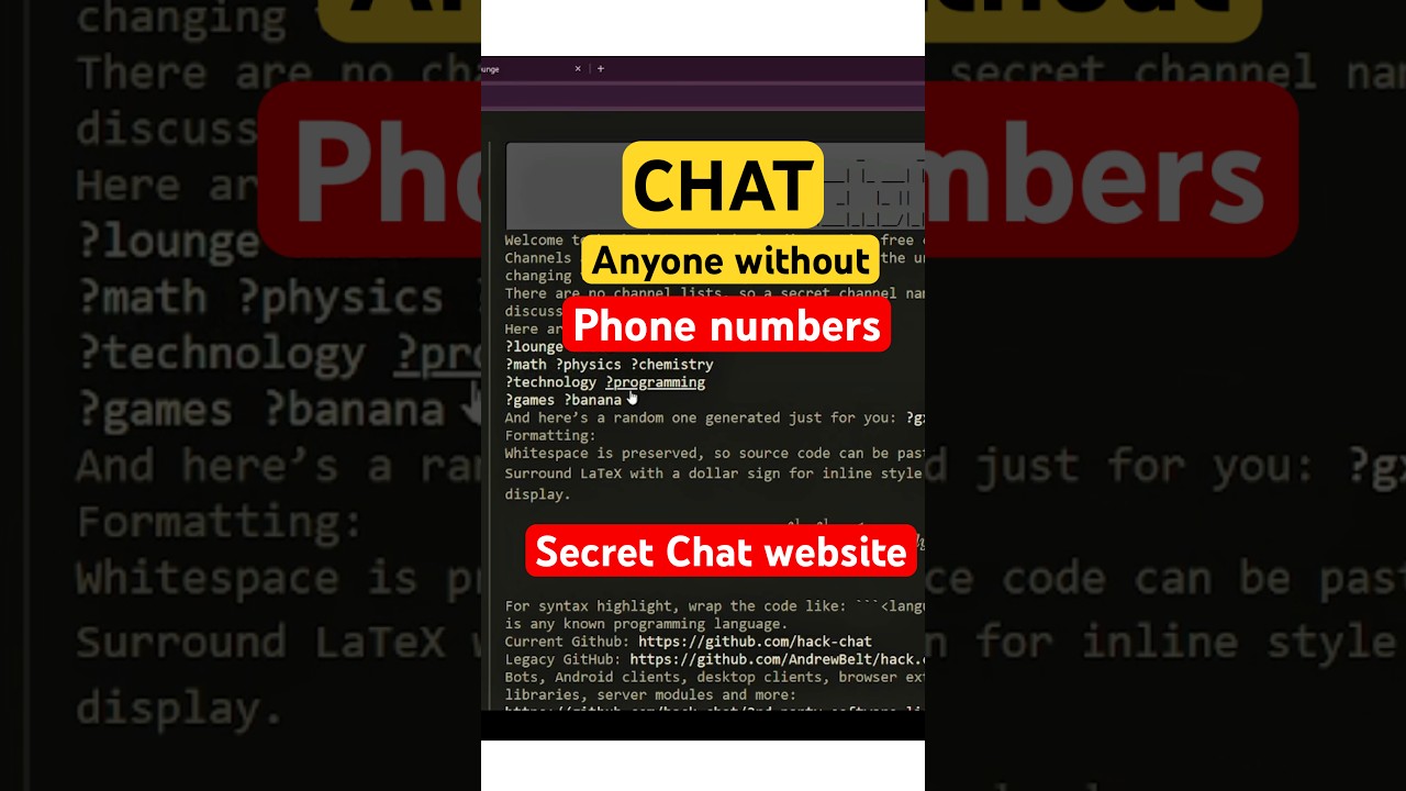 Chat Anonymously Without Phone Number or Login #shorts #trending #ytshorts #viralvideo
