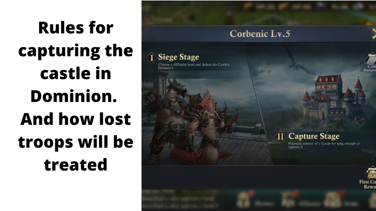 KING OF AVALON: Rules for capturing conquest castle in Dominion| How the dead troops will be treated