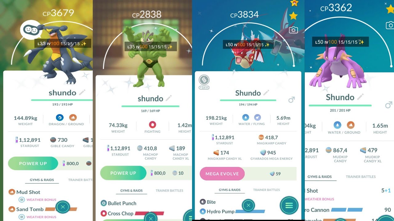 Shundo Collection Pgshap Pokemon Go 100 iv Shiny✨ Collection