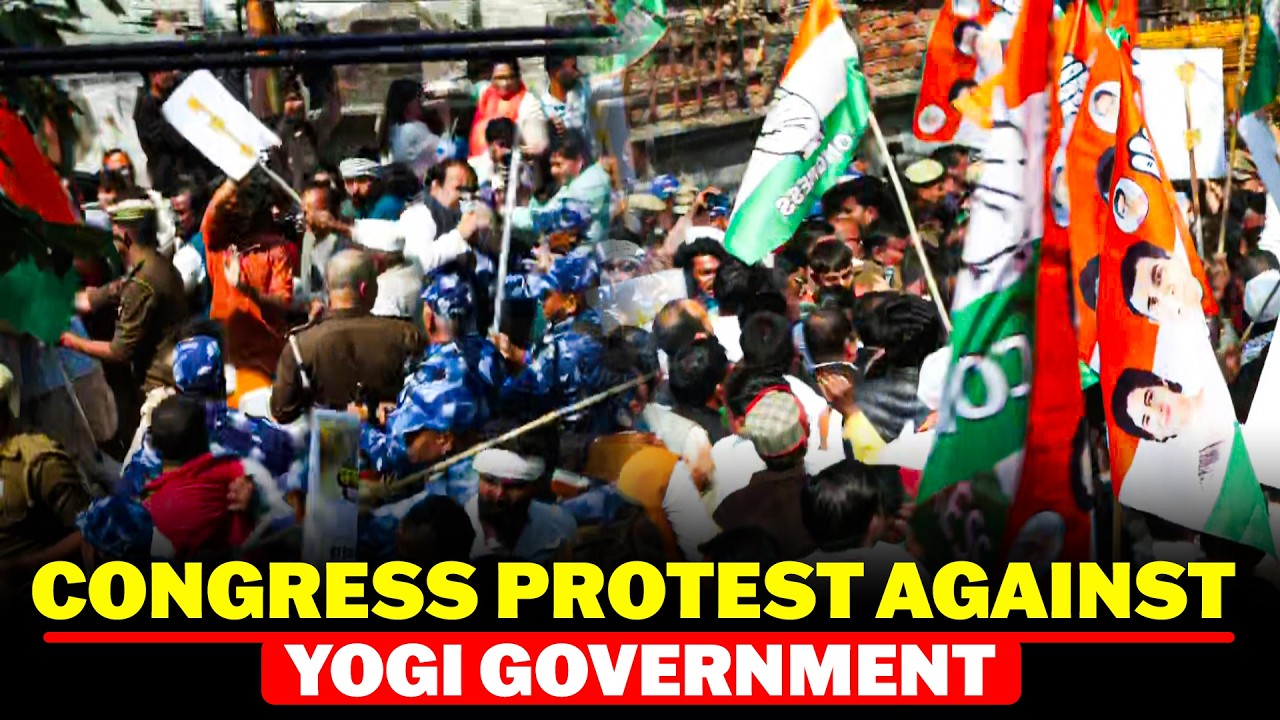 LIVE: Uttar Pradesh Congress protest (Vidhan Sabha Gheraav) against Yogi Government in Lucknow |BJP