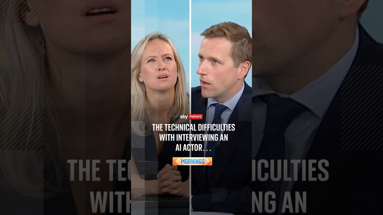 Sophy Ridge and Wilfred Frost speak to AI-generated actor, Tilly Norwood