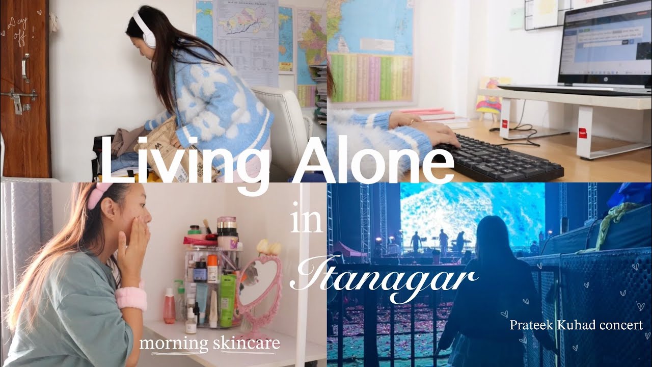 Living Alone in Itanagar | Dayoff reset, morning skincare routine, attending Prateek Kuhad concert✨