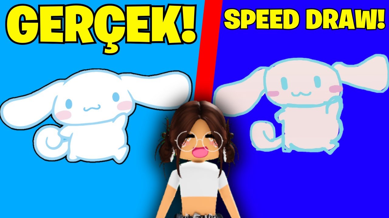 SPEED DRAW CINNAMOROLL ÇİZİYORUZ😊AYŞEM ECE ARI💥ARIGİLLER🐝ROBLOX SPEED DRAW