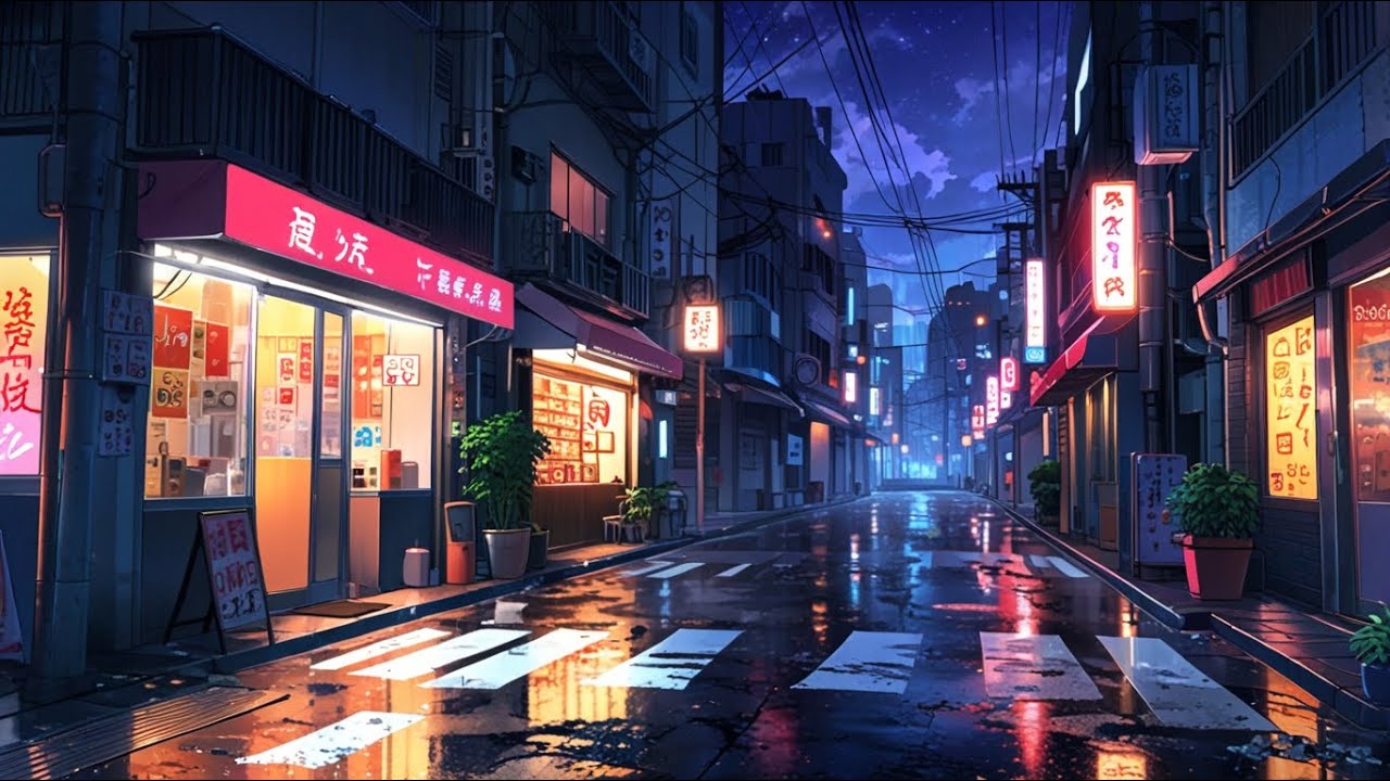 Midnight Lofi Vibes 🌌🌧️ | Relaxing Rain Music for Deep Focus