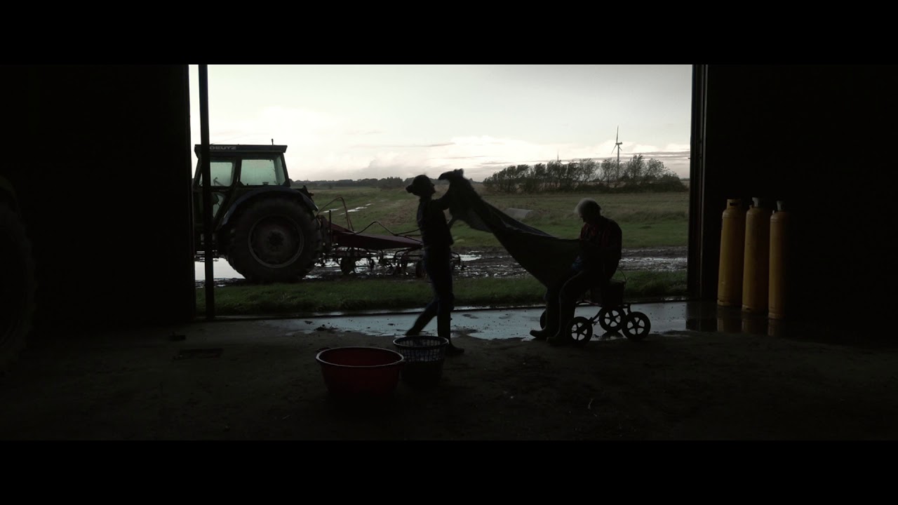 Uncle (ONKEL). Scene from the 2019 danish feature - Folding sheets