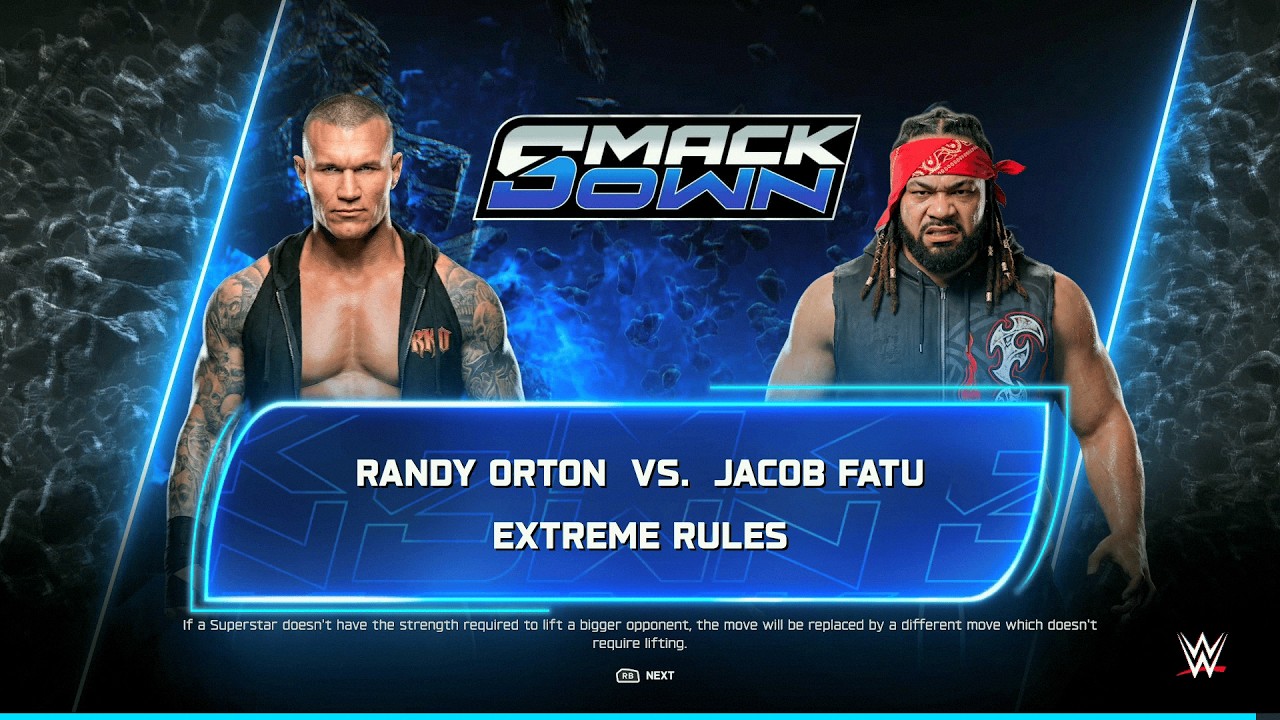 WWE 2K25 - Randy Orton vs Jacob Fatu | Extreme Rules Physics Showdown