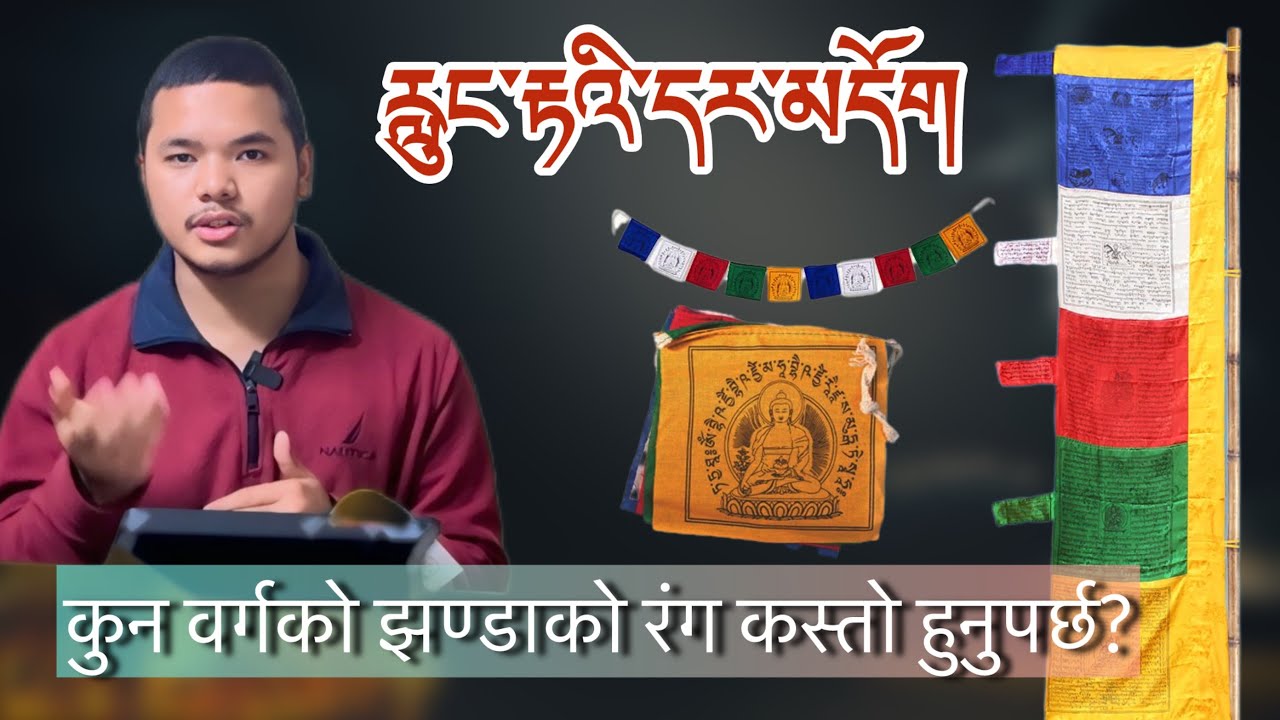 कुन वर्गको झण्डाको रंग कस्तो हुनुपर्छ? རླུང་རྟའི་དར་མདོག  རང་གི་ལོ་རྟགས་དང་མཐུན་པའི་རླུང་རྟའི་ཁ་དོག