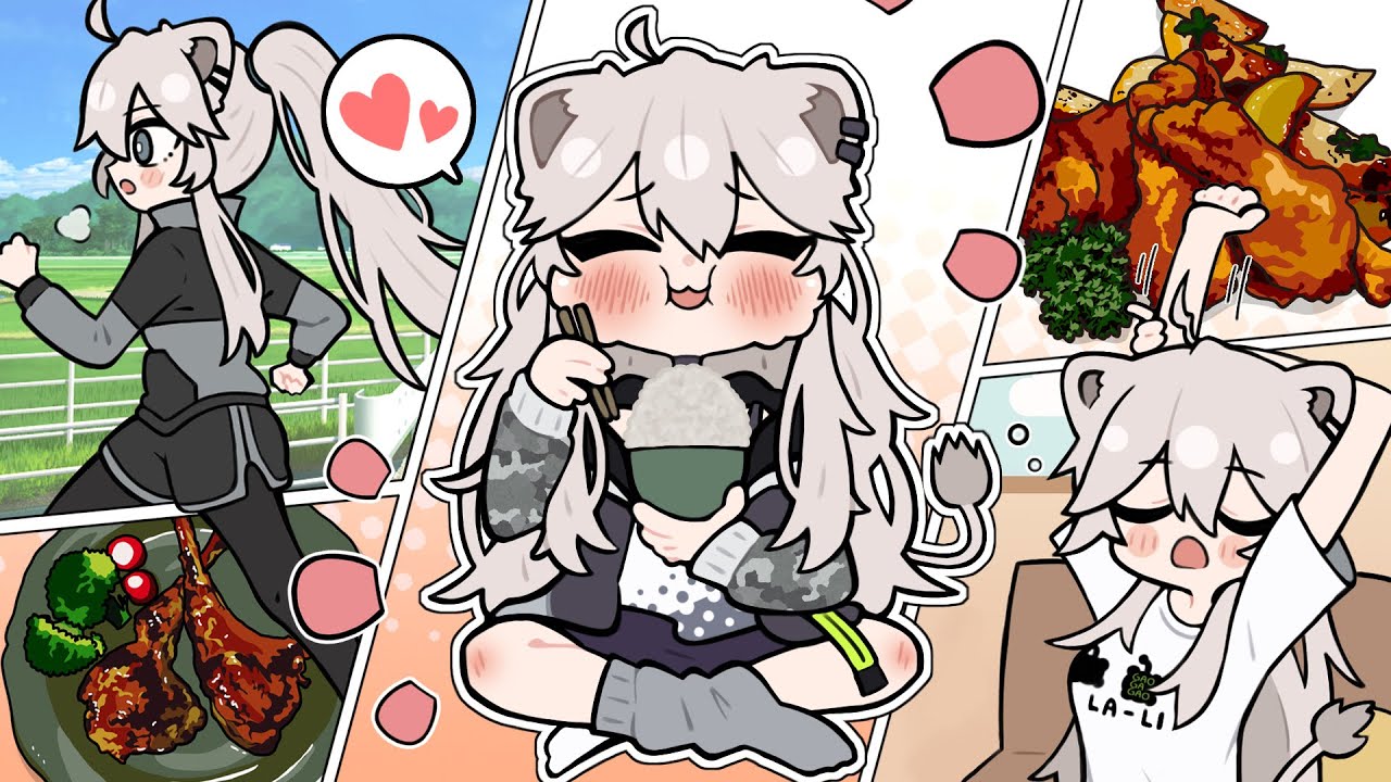 【手描き】想像の5倍食べる食いしん坊ぼたん【ホロライブ/獅白ぼたん/切り抜き漫画】