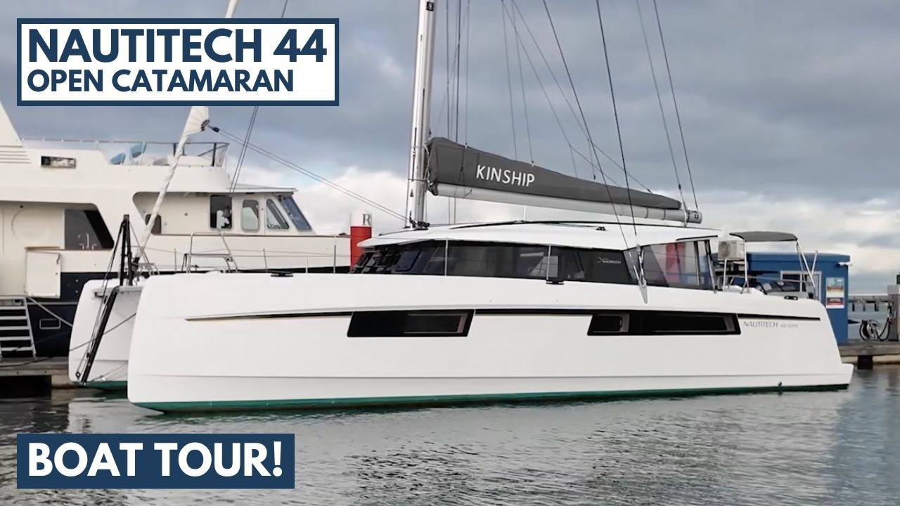 This Catamaran Layout is GENIUS - Nautitech 44 Full Interior