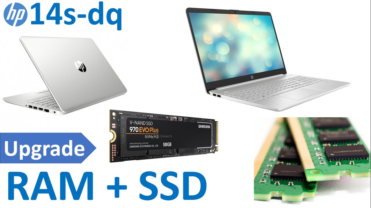 HP 14s-dq Series Laptop Upgrade M.2 NVMe SSD, RAM & Disassembly HP 14s-dq2095TU  AMD Ryzen 5 4500U