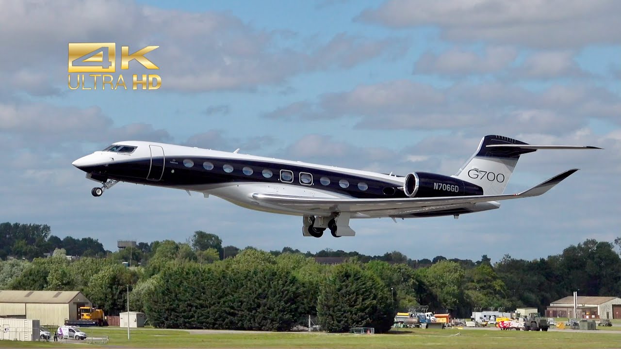 Gulfstream Aerospace G700 N706GD departure at RAF Fairford RIAT 2024 AirShow