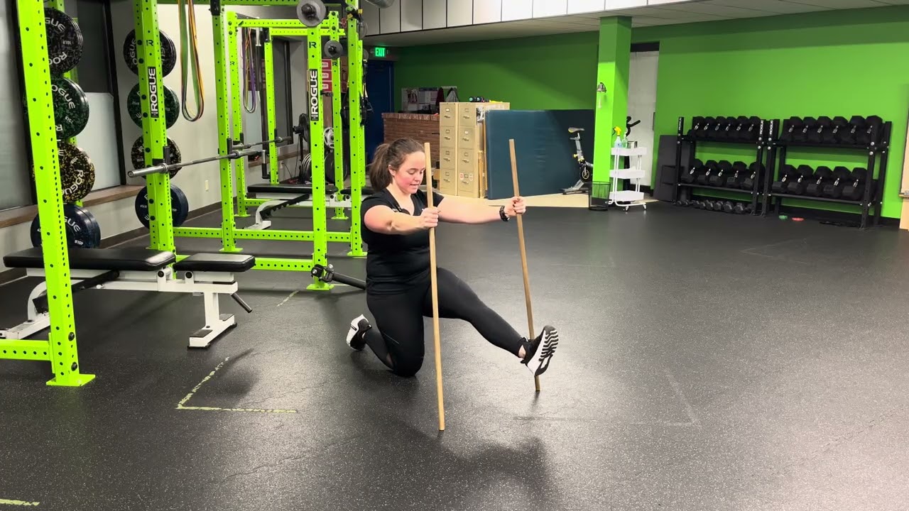 Unity Fitness - 1/2 Kneeling Hip Flexion + Knee Ext'n w/ Dowel CE