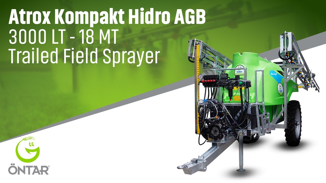 ÖNTAR | Atrox Kompakt Hidro AGB 3000 LT - 18 MT Trailed Field Sprayer Usage Video