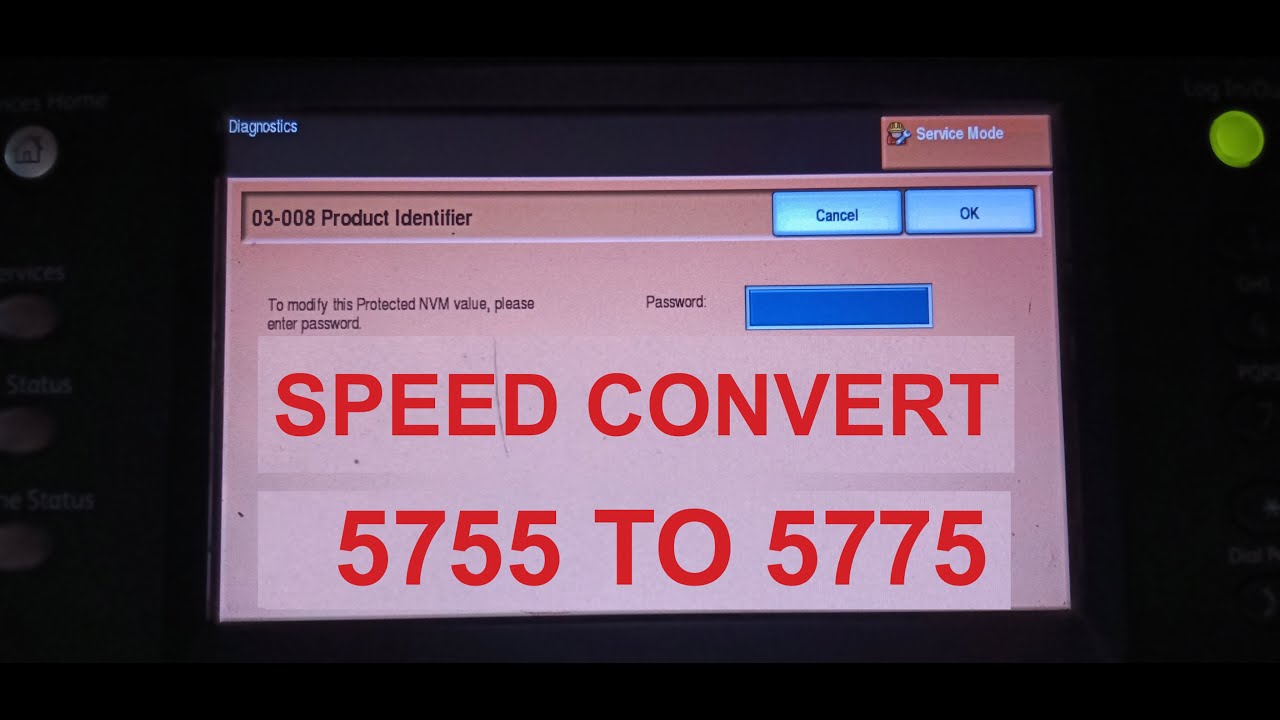 convert speed xerox 5755 to xerox 5775 xerox photocopier machine