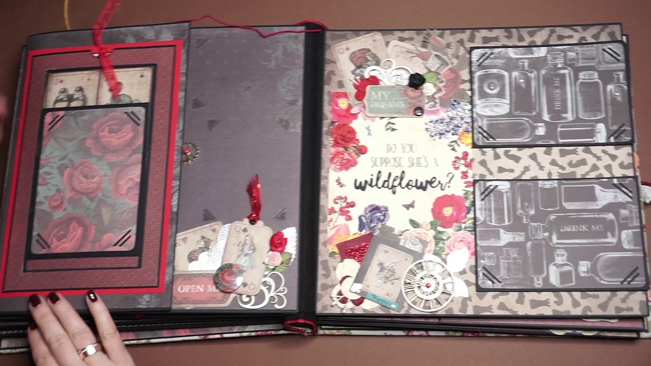 Скрап поп-ап альбом Алиса в стране чудес / Scrap Pop Up Album Alice In Wonderland